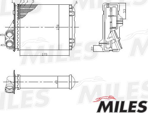 Miles ACHM001 - Heat Exchanger, interior heating www.avaruosad.ee