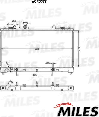 Miles ACRB377 - Radiaator,mootorijahutus www.avaruosad.ee