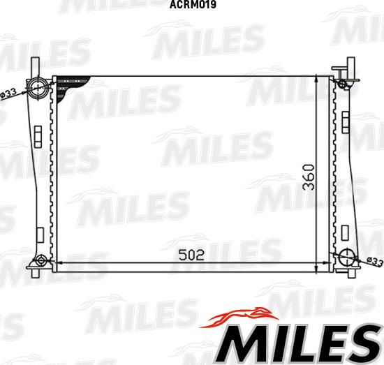 Miles ACRM019 - Radiaator,mootorijahutus www.avaruosad.ee