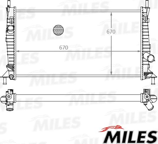 Miles ACRM014 - Radiator, engine cooling www.avaruosad.ee