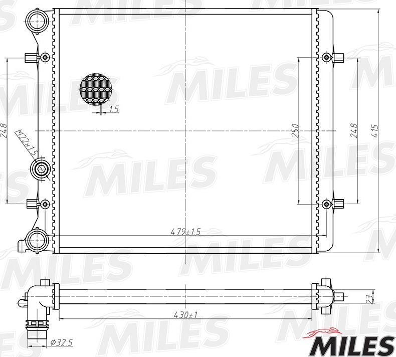 Miles ACRM164 - Radiaator,mootorijahutus www.avaruosad.ee