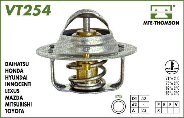 MTE-Thomson VT254.88 - Thermostat, coolant www.avaruosad.ee