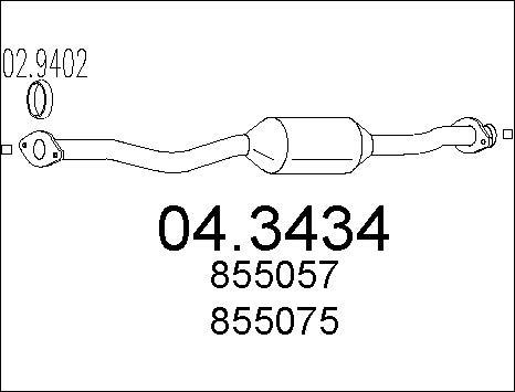 MTS 04.3434 - Катализатор www.avaruosad.ee