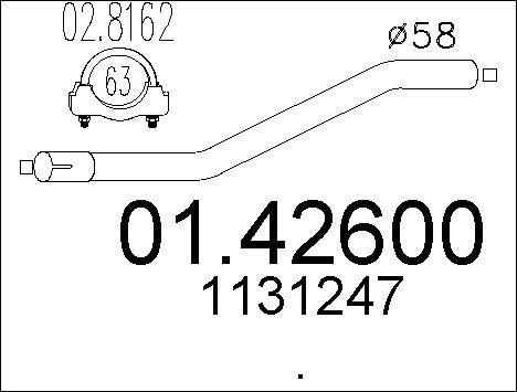 MTS 01.42600 - Exhaust Pipe www.avaruosad.ee