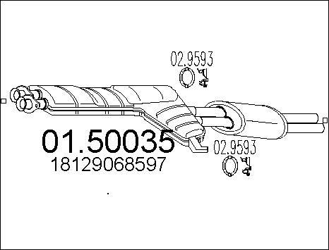 MTS 01.50035 - Средний глушитель выхлопных газов www.avaruosad.ee
