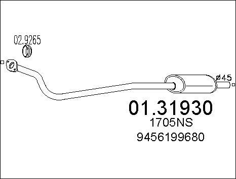 MTS 01.31930 - Предглушитель выхлопных газов www.avaruosad.ee