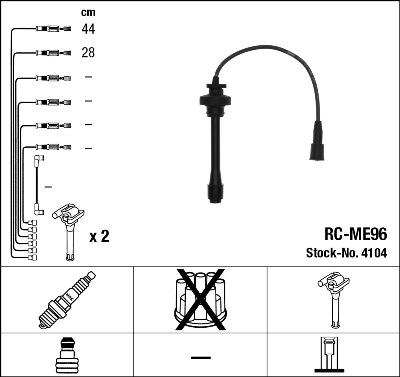 NGK 4104 - Juego de cables de encendido www.avaruosad.ee