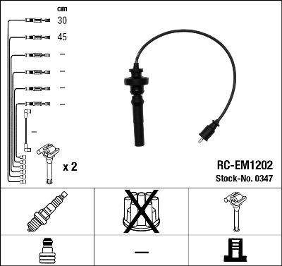 NGK 0347 - Juego de cables de encendido www.avaruosad.ee