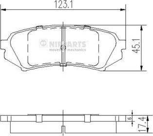 Nipparts J3612022 - Brake Pad Set, disc brake www.avaruosad.ee