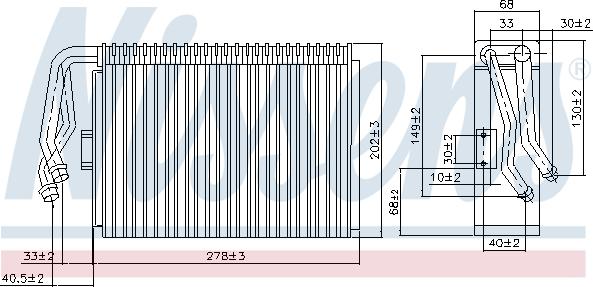 Nissens 92097 - Iztvaikotājs, Gaisa kondicionēšanas sistēma www.avaruosad.ee