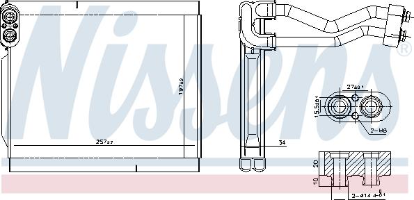 Nissens 92380 - Iztvaikotājs, Gaisa kondicionēšanas sistēma www.avaruosad.ee