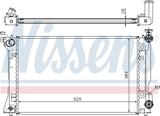 Nissens 64667A - Radiaator,mootorijahutus www.avaruosad.ee