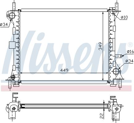 Nissens 62074 - Radiaator,mootorijahutus www.avaruosad.ee