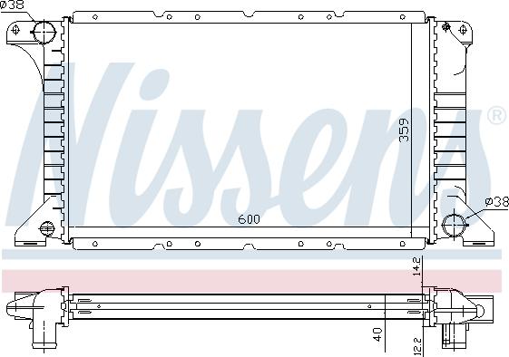 Nissens 62249A - Радиатор, охлаждение двигателя www.avaruosad.ee