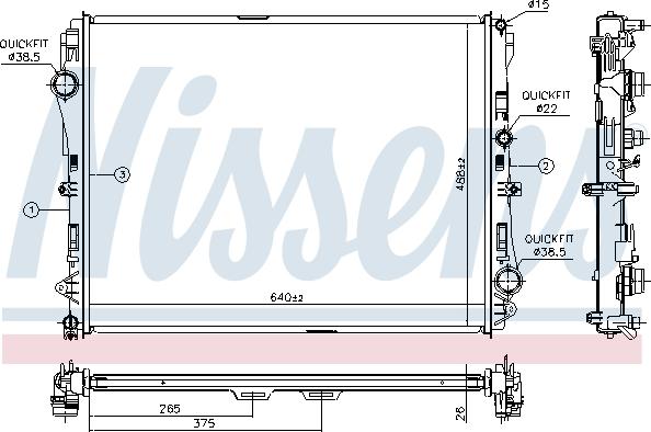 Nissens 627023 - Radiateur, refroidissement du moteur www.avaruosad.ee