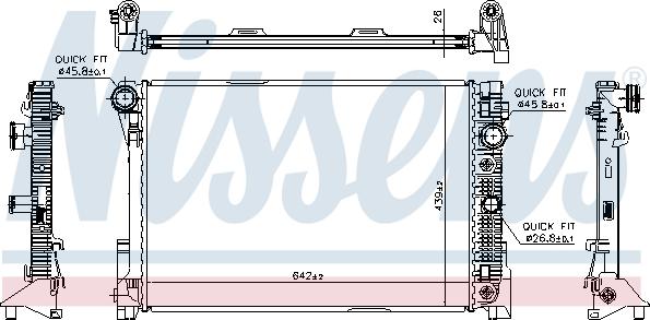 Nissens 67168 - Radiator, engine cooling www.avaruosad.ee