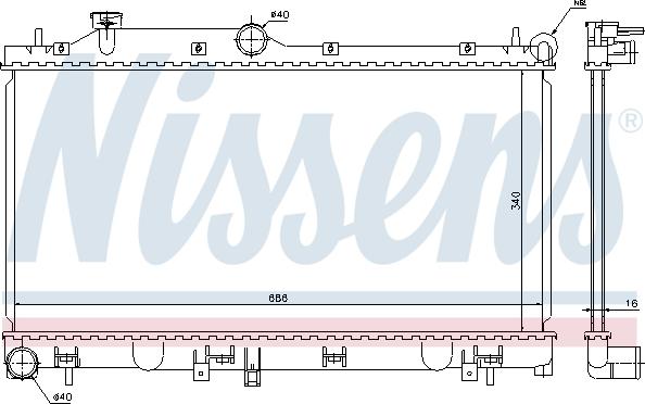 Nissens 67723 - Radiaator,mootorijahutus www.avaruosad.ee