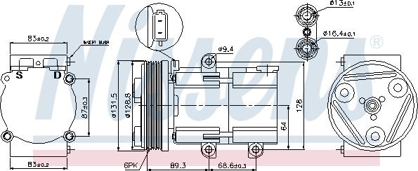 Nissens 89068 - Kompressori, ilmastointilaite www.avaruosad.ee