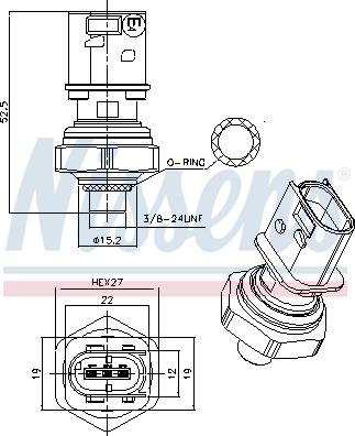 Nissens 301026 - Presostato, aire acondicionado www.avaruosad.ee
