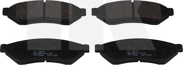 NK 225006 - Kit de plaquettes de frein, frein à disque www.avaruosad.ee