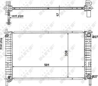 NRF 56134 - Radiaator,mootorijahutus www.avaruosad.ee