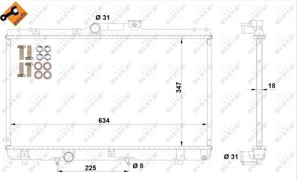 NRF 517588 - Radiaator,mootorijahutus www.avaruosad.ee