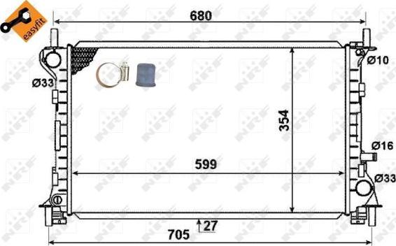 NRF 58375 - Radiaator,mootorijahutus www.avaruosad.ee