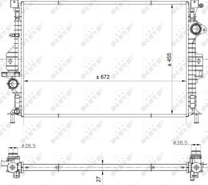 NRF 53812 - Radiaator,mootorijahutus www.avaruosad.ee