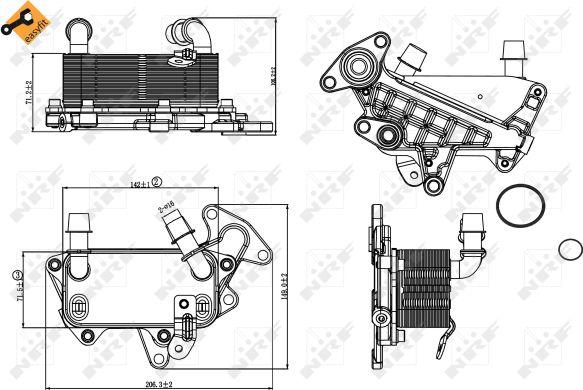 NRF 31264 - Масляный радиатор, автоматическая коробка передач www.avaruosad.ee