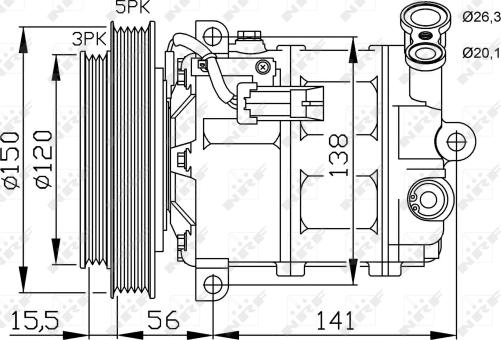 NRF 32673G - Compressor, air conditioning www.avaruosad.ee