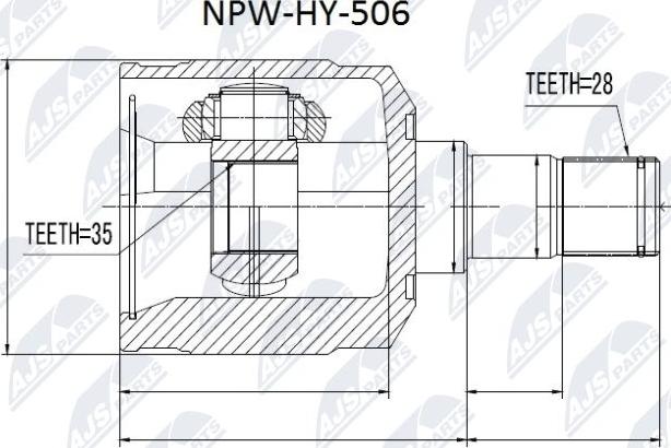 NTY NPW-HY-506 - Joint Kit, drive shaft www.avaruosad.ee