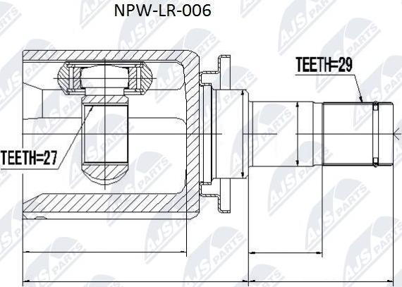 NTY NPW-LR-006 - Joint Kit, drive shaft www.avaruosad.ee