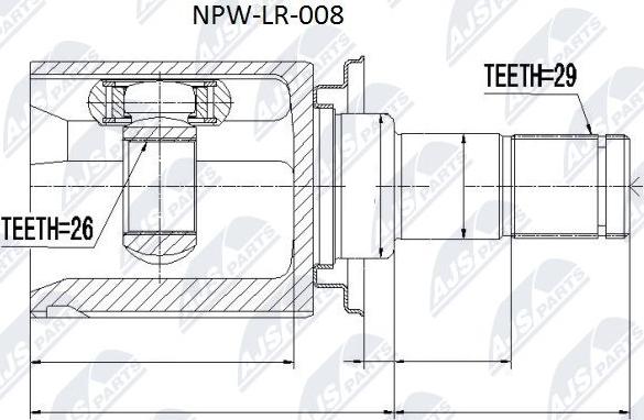 NTY NPW-LR-008 - Joint Kit, drive shaft www.avaruosad.ee
