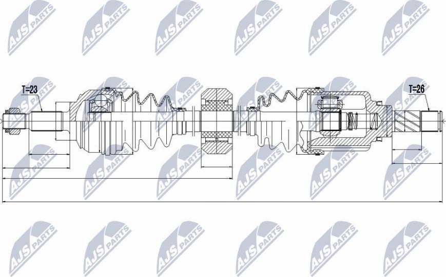 NTY NPW-RE-056 - Drive Shaft www.avaruosad.ee