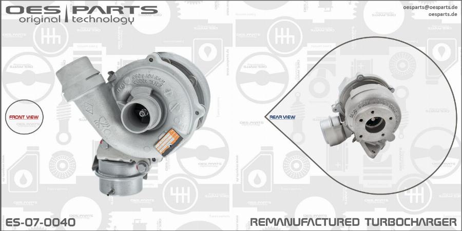 OES PARTS ES-07-0040 - Laddare, laddsystem www.avaruosad.ee