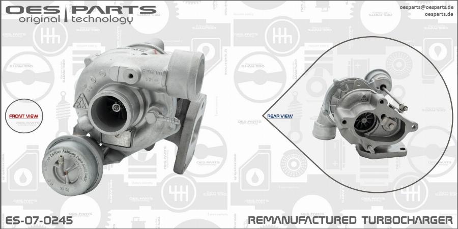 OES PARTS ES-07-0245 - Kompressor,ülelaadimine www.avaruosad.ee