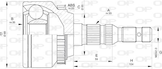 Open Parts CVJ5655.10 - Joint Kit, drive shaft www.avaruosad.ee