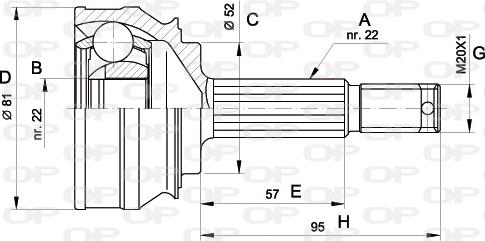 Open Parts CVJ5006.10 - Joint Kit, drive shaft www.avaruosad.ee