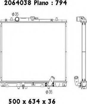 Ordonez 2064038 - Radiaator,mootorijahutus www.avaruosad.ee