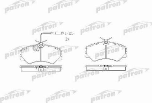 Patron PBP510 - Kit de plaquettes de frein, frein à disque www.avaruosad.ee