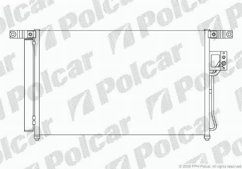 Polcar 4051K8C1 - Condenser, air conditioning www.avaruosad.ee