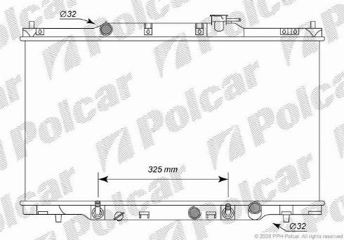 Polcar 3876082K - Radiaator,mootorijahutus www.avaruosad.ee