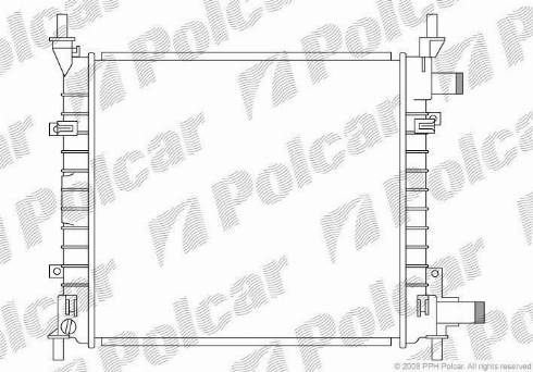 Polcar 320008A2 - Radiaator,mootorijahutus www.avaruosad.ee