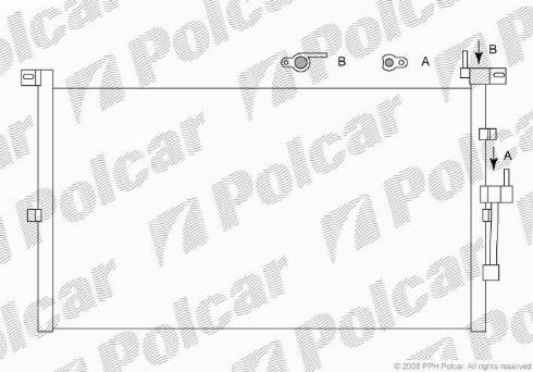 Polcar 3710K8C1 - Condenser, air conditioning www.avaruosad.ee