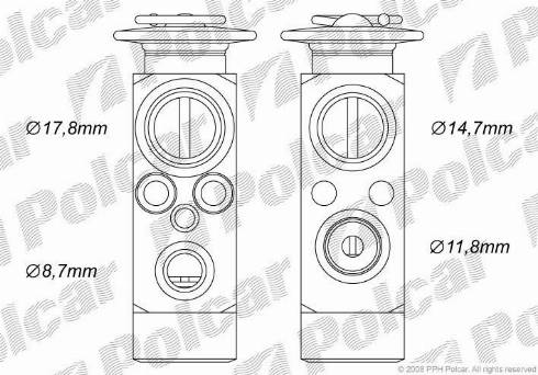 Polcar 2015KZ-1 - Expansion Valve, air conditioning www.avaruosad.ee