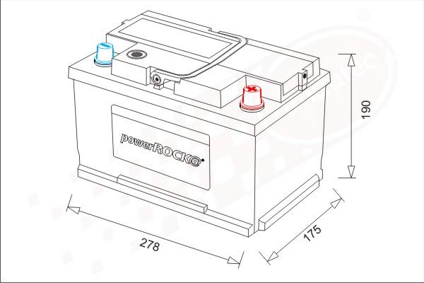 PowerROCK BAT068RHN - Стартерная аккумуляторная батарея, АКБ www.avaruosad.ee