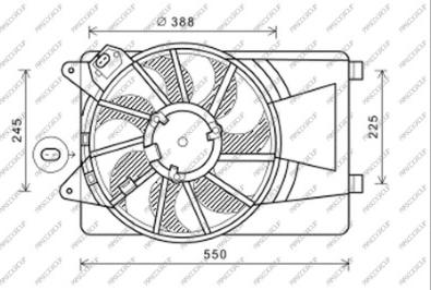 Prasco AA210F002 - Fan, radiator www.avaruosad.ee