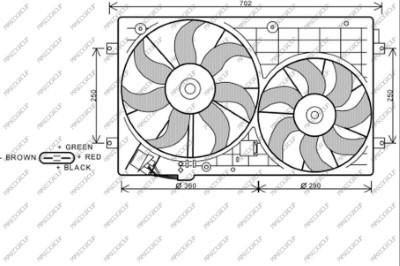Prasco AD320F002 - Fan, radiator www.avaruosad.ee