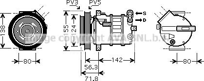 Prasco ALK107 - Compressor, air conditioning www.avaruosad.ee