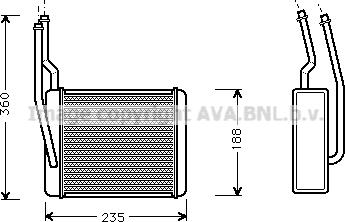 Prasco FD6272 - Heat Exchanger, interior heating www.avaruosad.ee